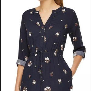 NEW Loft Outlet Petite Bouquet Roll Sleeve Shirt Dress - LP